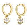 Accessories Creolen Goldglänzend Mit Zirkonia-Anhänger 11