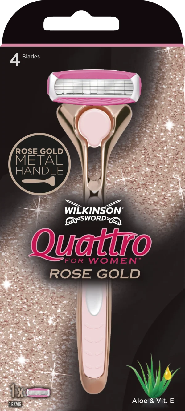 Wilkinson Sword Quattro Für Damen Rasierer Rose Gold 1