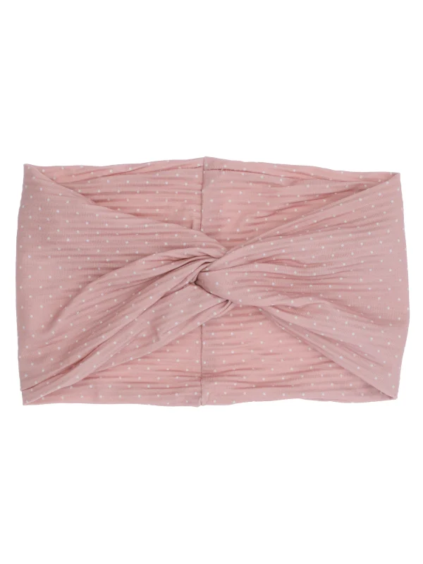 Accessories Stirnband Aus Recycelten Materialien Mit Zierknoten Und Punkte-Muster 1