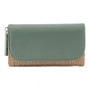 Accessories Mintfarbenes Portemonnaie In Leder-Optik 13